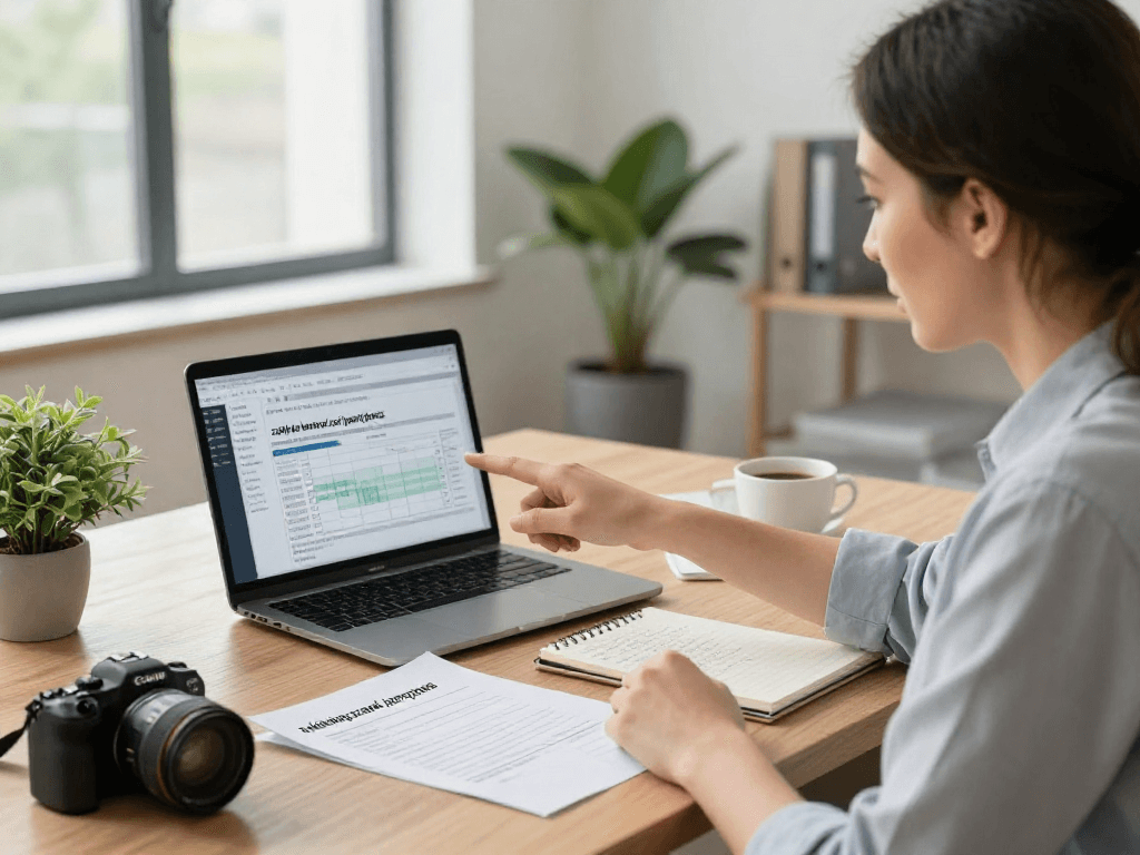 Gesprek over zakelijke lening zonder jaarcijfers in een moderne kantooromgeving, met documenten en laptop zichtbaar.
