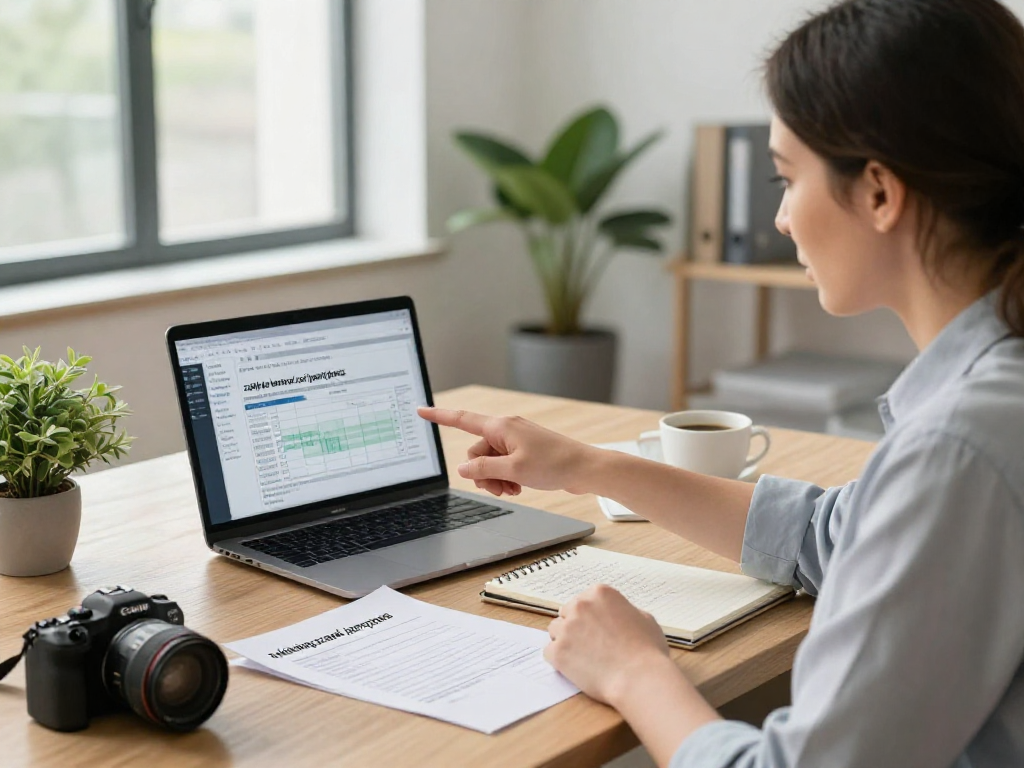 Gesprek over zakelijke lening zonder jaarcijfers in een moderne kantooromgeving, met documenten en laptop zichtbaar.