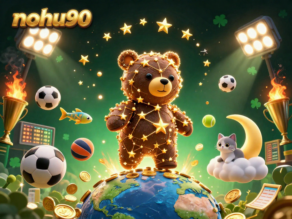 Experience the excitement of nohu90 with a vibrant sports betting scene featuring dynamic elements and characters.