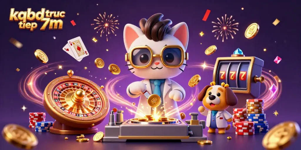 Engage with kqbd truc tiep 7m in this captivating scene of a mad scientist cat and dog creating wealth.