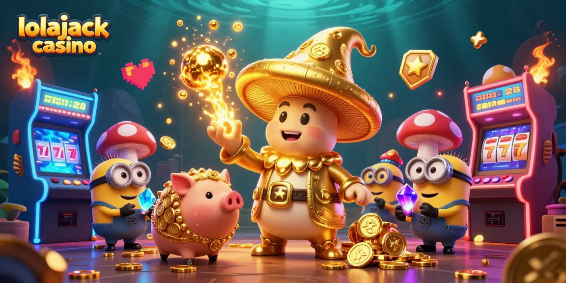 Play exciting games at lolajack casino with a golden wizard and treasure-filled adventure.
