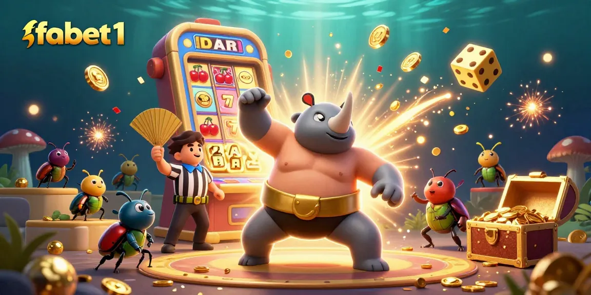 Experience the excitement of fabet1 with a thrilling 3D casino illustration featuring dynamic characters and gaming elements.